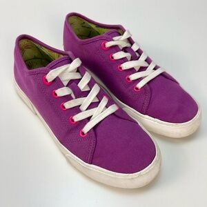 Vionic Oasis Casual Canvas Sneaker Womens 8 Comfort Shoe Lace Up Wild Berry Walk